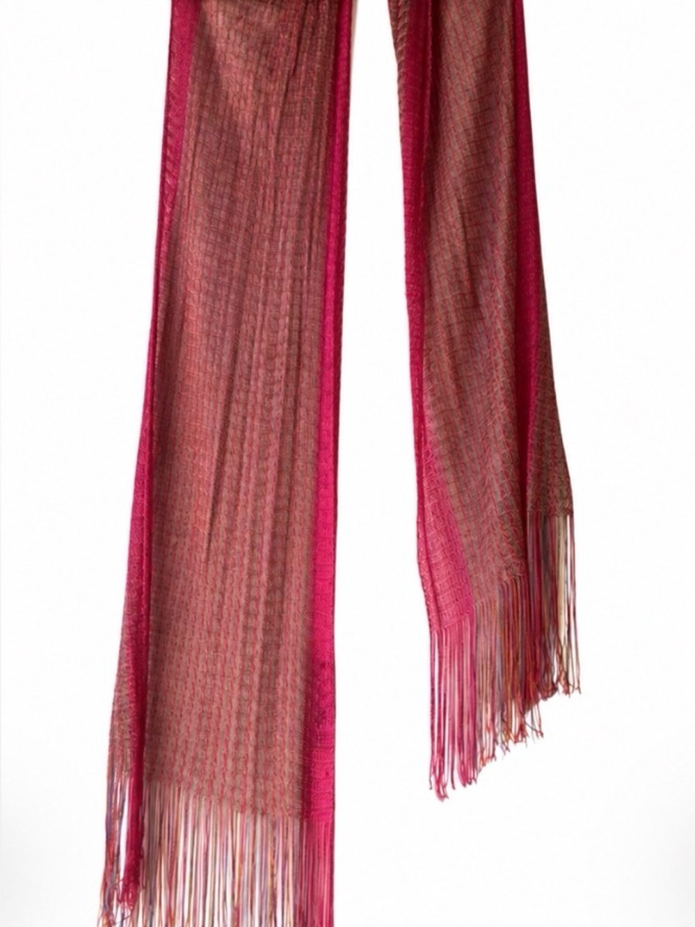 Celebrity Stylist Archive | Missoni Orange Label Multicolor Fringe Scarf Resort